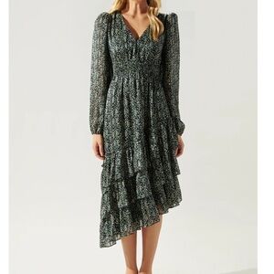 Sugarlips Floral Midi Dress stars align print size M